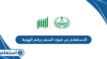 الاستعلام عن قيود السفر برقم الهوية في السعودية